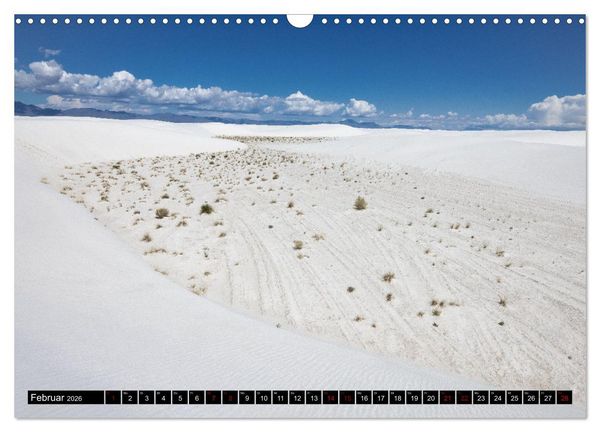 Produktbild: Wei&szlig;e Wunderwelten - White Sands National Monument (Wandkalender 2026 DIN A3 quer), CALVENDO Monatskalender