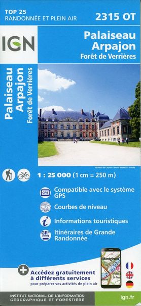 Produktbild: Palaiseau.Arpajon.Fr&ecirc;t de Verri&egrave;res 1:25 000