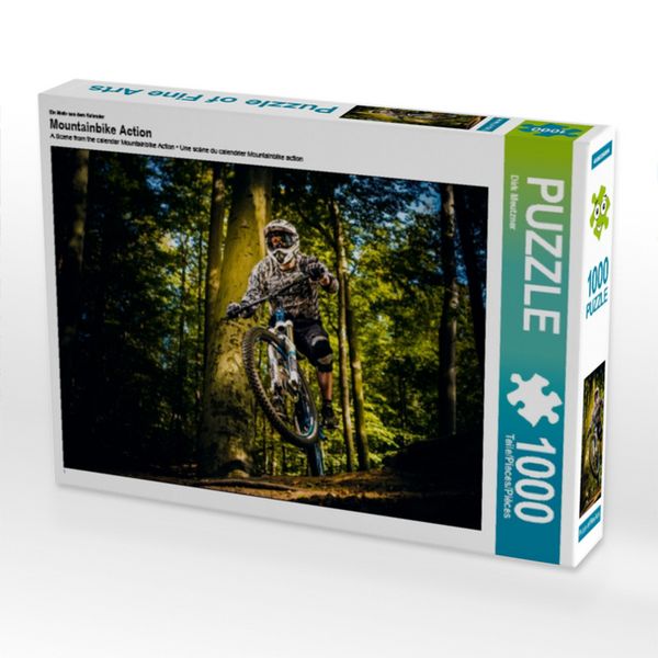 CALVENDO Puzzle Ein Motiv aus dem Kalender Mountainbike Action | 1000 Teile Lege-Größe 64x48cm Foto-Puzzle für glückliche Stunden