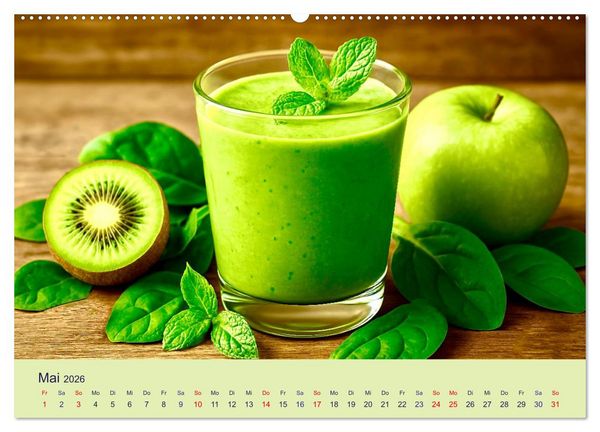 Produktbild: Gesunde Smoothies (Wandkalender 2026 DIN A2 quer), CALVENDO Monatskalender