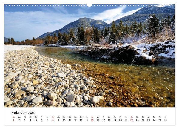 Produktbild: Wundersch&ouml;nes Isartal 2026 (hochwertiger Premium Wandkalender 2026 DIN A2 quer), Kunstdruck in Hochglanz