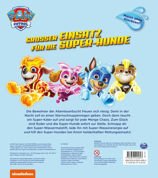 Produktbild: PAW Patrol: Gro&szlig;er Einsatz f&uuml;r die Super-Hunde - Wassermalspa&szlig;