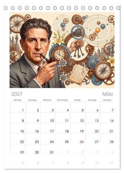 Produktbild: Tischplaner 2027 - Literarische Stimmen ihrer Zeit (A5 Tischkalender zum Aufstellen) CALVENDO