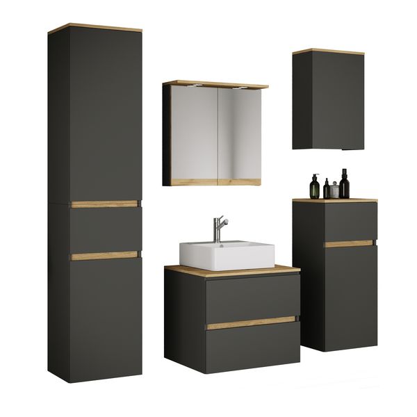 Produktbild: 6 tlg. Badm&ouml;bel-Set mit Waschbecken Cosila-A 60 cm