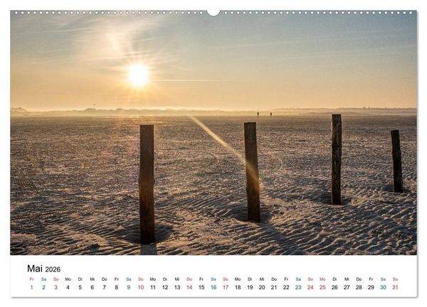 Produktbild: Lichtstimmungen in Sankt Peter-Ording (hochwertiger Premium Wandkalender 2026 DIN A2 quer), Kunstdruck in Hochglanz