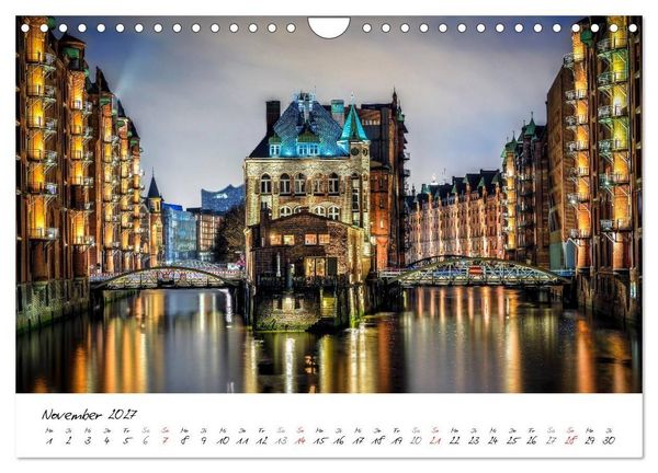 Produktbild: Mit Hamburg durchs Jahr 2027 (Wandkalender 2027 DIN A4 quer), CALVENDO Monatskalender