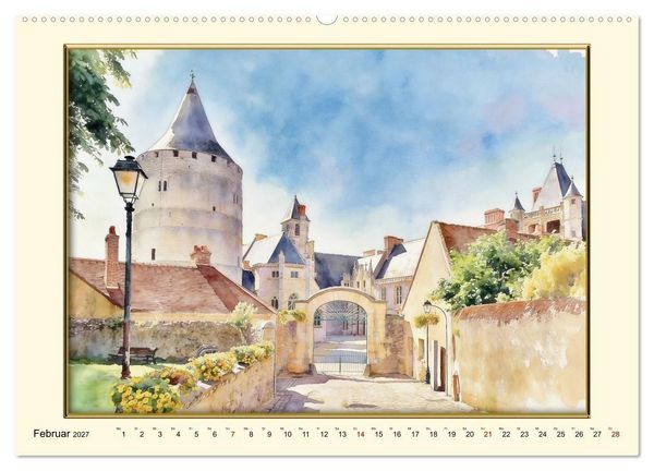 Produktbild: M&auml;rchenschl&ouml;sser an der Loire (hochwertiger Premium Wandkalender 2027 DIN A2 quer), Kunstdruck in Hochglanz