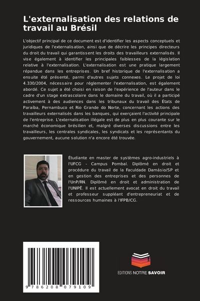 Produktbild: L'externalisation des relations de travail au Br&eacute;sil