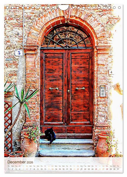 Produktbild: Umbrian Doorways (Wall Calendar 2026 DIN A4 portrait), CALVENDO 12 Month Wall Calendar