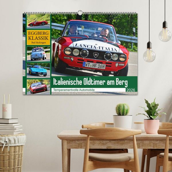 Produktbild: Italienische Oldtimer am Berg (Wandkalender 2026 DIN A2 quer), CALVENDO Monatskalender