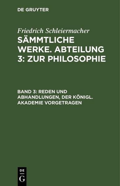 Produktbild: Reden und Abhandlungen, der K&ouml;nigl. Akademie vorgetragen