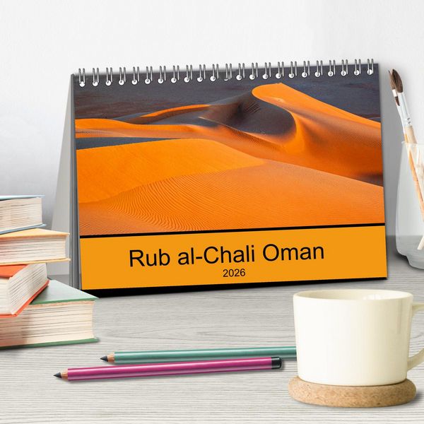 Produktbild: Rub al-Chali Oman (Tischkalender 2026 DIN A5 quer), CALVENDO Monatskalender