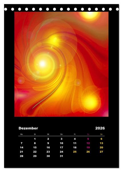 Produktbild: Energie-Spiralen 2026 (Tischkalender 2026 DIN A5 hoch), CALVENDO Monatskalender