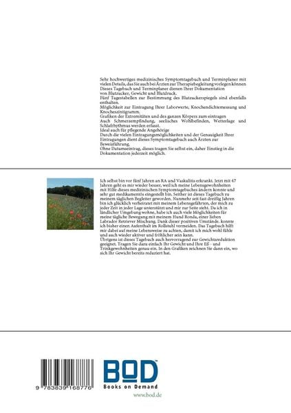 Produktbild: Medizinisches Symptomtagebuch und Terminplaner, 3-Monatsfassung ohne Datumseintrag