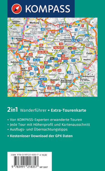 Produktbild: KOMPASS Wanderf&uuml;hrer Vogelsberg-Wetterau, 55 Touren