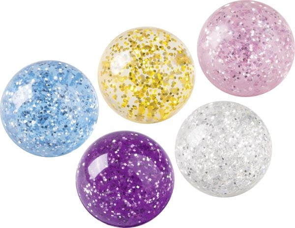Produktbild: Brunnen Gummiball Flummi Glitter