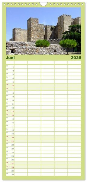 Produktbild: Familienplaner 2026 - Extremadura Spanien mit 5 Spalten (Wandkalender, 21 x 45 cm) CALVENDO