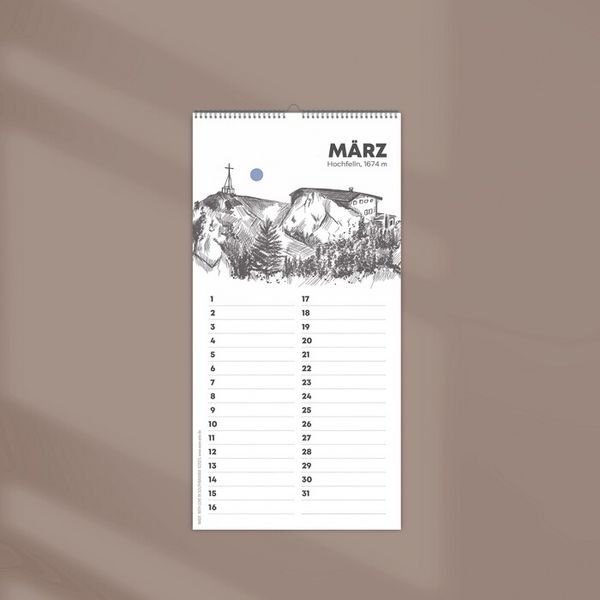 Produktbild: Kleiner Geburtstagskalender "Chiemgauer Alpen", ohne Jahreszahl