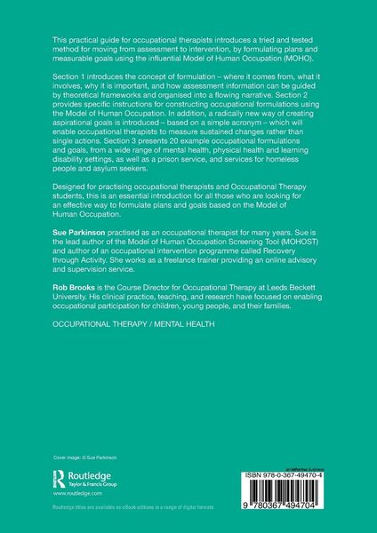 Produktbild: A Guide to the Formulation of Plans and Goals in Occupational Therapy