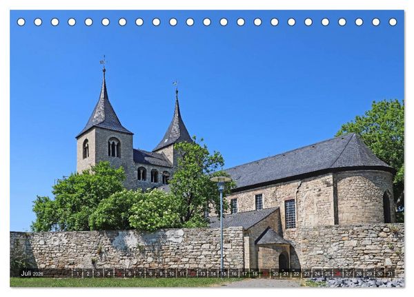 Produktbild: Stra&szlig;e der Romanik im Harz - eine Rundreise von Magdeburg in den Harz (Tischkalender 2026 DIN A5 quer), CALVENDO Monatskalender