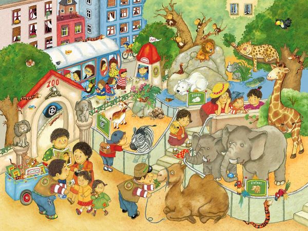 Produktbild: CALVENDO Puzzle Kleiner Zoo | 1000 Teile Lege-Gr&ouml;&szlig;e 64x48cm Foto-Puzzle f&uuml;r gl&uuml;ckliche Stunden