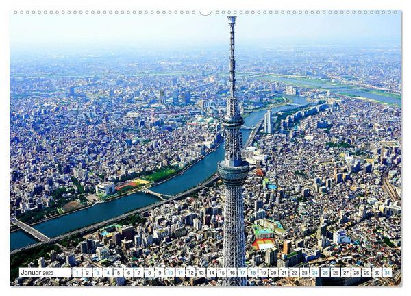 Produktbild: Metropolen - die sch&ouml;nsten Weltst&auml;dte von oben (hochwertiger Premium Wandkalender 2026 DIN A2 quer), Kunstdruck in Hochglanz