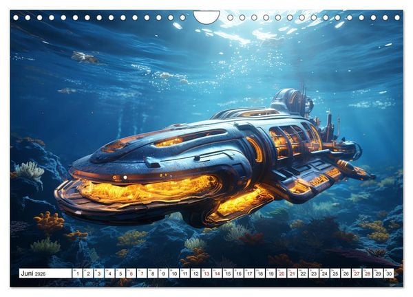 Produktbild: Futuristische U-Boote (Wandkalender 2026 DIN A4 quer), CALVENDO Monatskalender