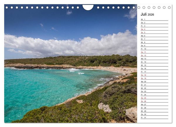 Produktbild: Mallorca - Str&auml;nde im S&uuml;dosten (Wandkalender 2026 DIN A4 quer), CALVENDO Monatskalender