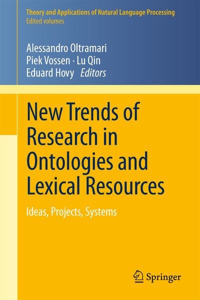 Produktbild: New Trends of Research in Ontologies and Lexical Resources