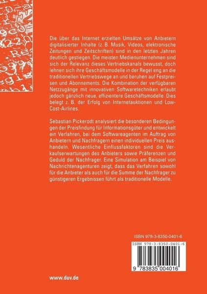 Produktbild: Informationsg&uuml;terhandel mit Hilfe autonomer Agenten