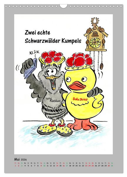 Produktbild: HarryKuckuck - Der Schwarzwald ruft (Wandkalender 2026 DIN A3 hoch), CALVENDO Monatskalender