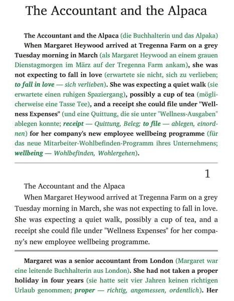 Produktbild: Englisch lernen mit lustigen Kurzgeschichten (A2-B1) - The Therapy Alpacas of Truro (+ Audio-CD)