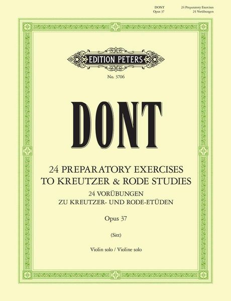 Produktbild: 24 preparatory exercises to Kreutzer & Rode Studies, Op. 37