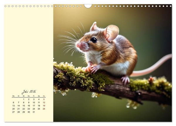 Produktbild: Goldige M&auml;use im Gr&uuml;nen (Wandkalender 2026 DIN A3 quer), CALVENDO Monatskalender