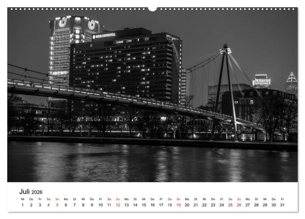 Produktbild: Frankfurt am Main bei Tag und Nacht (Wandkalender 2026 DIN A2 quer), CALVENDO Monatskalender