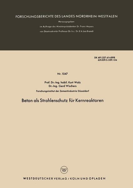 Produktbild: Beton als Strahlenschutz f&uuml;r Kernreaktoren