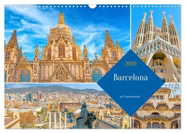 Produktbild: Barcelona - ein Traumreiseziel (Wandkalender 2026 DIN A3 quer), CALVENDO Monatskalender