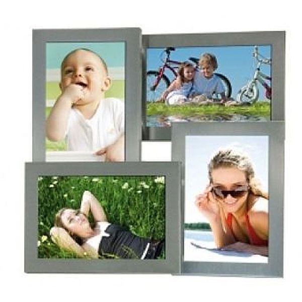 Produktbild: 3D-Bilderrahmen Aluminium f&uuml;r 4 Fotos
