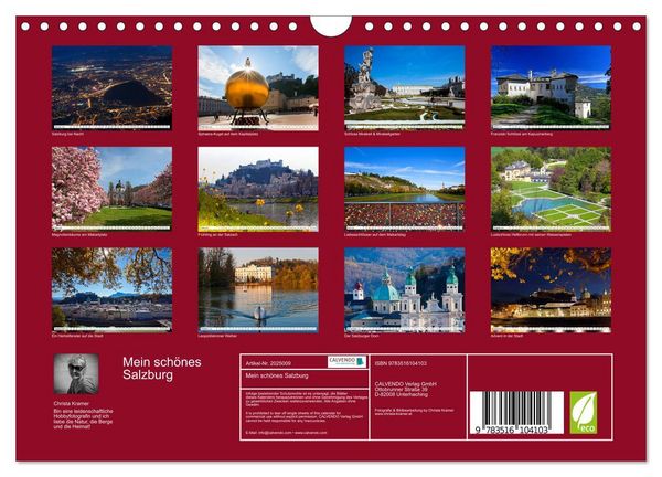 Produktbild: Mein sch&ouml;nes Salzburg (Wandkalender 2026 DIN A4 quer), CALVENDO Monatskalender