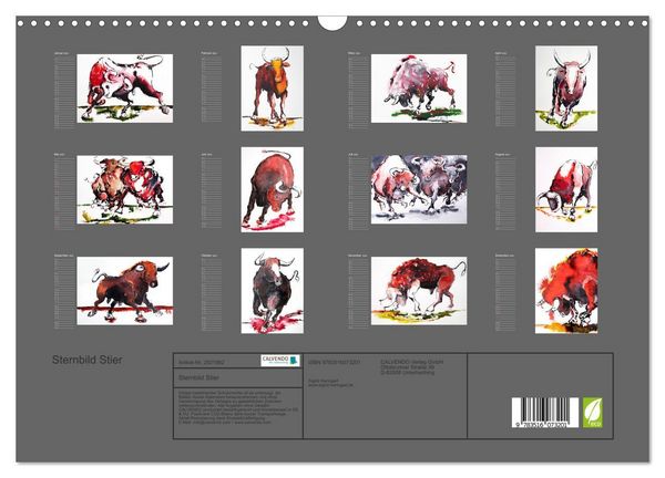 Produktbild: Sternbild Stier (Wandkalender 2026 DIN A3 quer), CALVENDO Monatskalender
