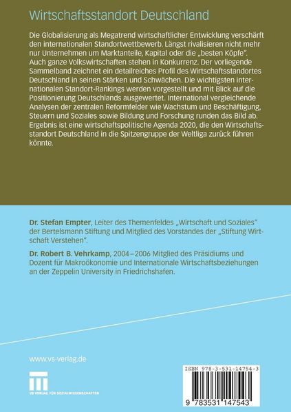 Produktbild: Wirtschaftsstandort Deutschland