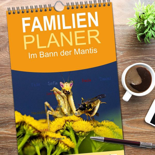 Produktbild: Familienplaner 2026 - Im Bann der Mantis mit 5 Spalten (Wandkalender, 21 x 45 cm) CALVENDO
