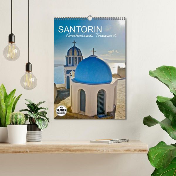 Produktbild: Santorin - Trauminsel Griechenlands (Wandkalender 2026 DIN A3 hoch), CALVENDO Monatskalender