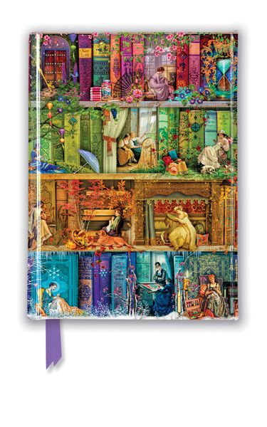 Produktbild: Premium Notizbuch DIN A6: Aimee Stewart, B&uuml;cherregal Carpe Diem