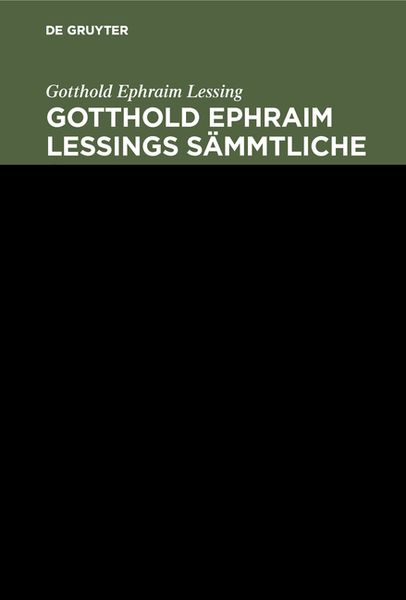 Produktbild: Gotthold Ephraim Lessings S&auml;mmtliche Schriften. Band 8