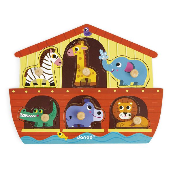 Produktbild: Arche Noah Knopfpuzzle: Tierischer Spielspa&szlig; mit 6 Teilen
