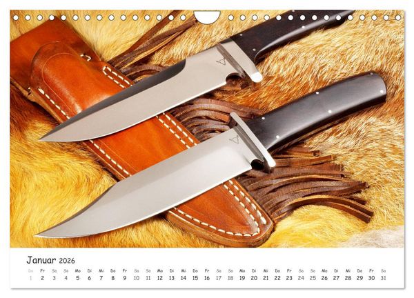 Produktbild: Handgefertigte Jagdmesser (Wandkalender 2026 DIN A4 quer), CALVENDO Monatskalender