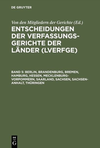 Produktbild: Berlin, Brandenburg, Bremen, Hamburg, Hessen, Mecklenburg-Vorpommern, Saarland, Sachsen, Sachsen-Anhalt, Th&uuml;ringen