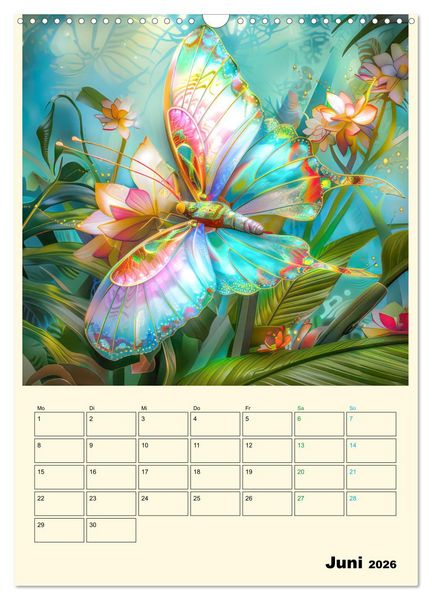 Produktbild: Schmetterlinge der Fantasie entsprungen - Planer (Wandkalender 2026 DIN A3 hoch), CALVENDO Monatskalender