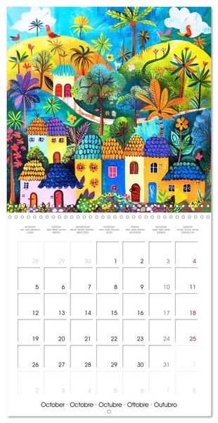 Produktbild: Naive Colorful Journey (Wall Calendar 2026 12 &times; 12 Inch) CALVENDO 12 Month Wall Calendar